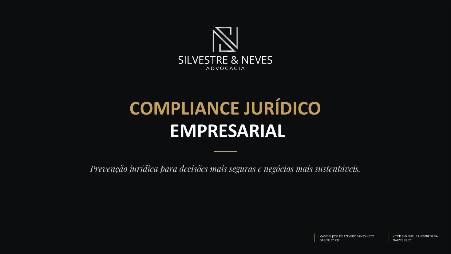 Compliance Jurídico Empresarial — página 1: Capa